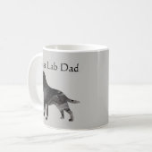 Mug Meilleur Black Lab Papa Personnaliser de la pâte à (Devant gauche)