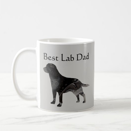 Mug Meilleur Black Lab Papa Personnaliser de la pâte à (Gauche)