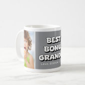 Mug Meilleur Bonus Grand-Père Petits-Enfants 2 Photo G (Devant gauche)