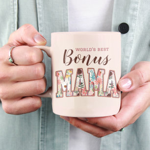 Mug Meilleur Bonus Mama Photo Fête des Mères Stepmaman