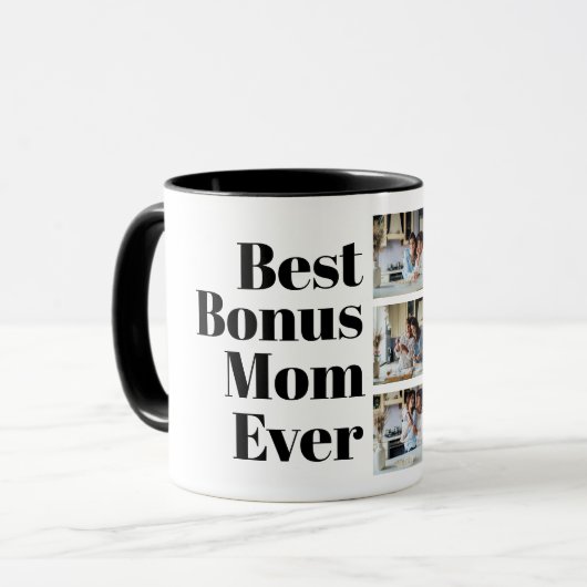 Mug Meilleur Bonus Maman Ever Stepmere cadeau 3 Photo  (Devant gauche)