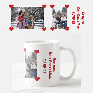 Mug Meilleur Bonus Maman JAMAIS Coeur Amour 2 Photos