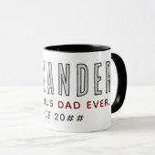Mug Meilleur Bonus Papa Depuis 20XX Moderne Simple Pre (Devant droit)