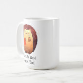 Mug Meilleur Bonus Papa du monde animal de hérisson mi (Devant gauche)