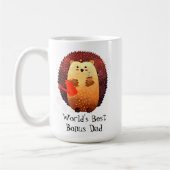 Mug Meilleur Bonus Papa du monde animal de hérisson mi (Gauche)