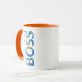 Mug Meilleur Boss du monde, Surface de la Terre Carte  (Devant gauche)
