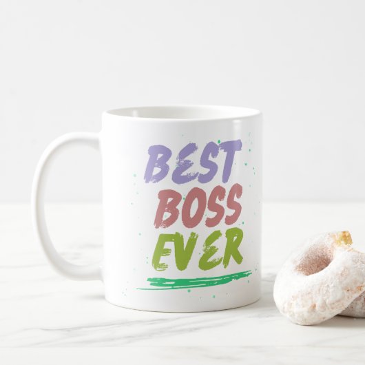 Mug Meilleur Boss jamais (Avec donut)