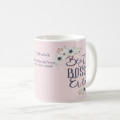 Mug Meilleur Boss Jamais Appréciation Florale (Devant droit)