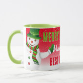 Mug Meilleur Boss jamais avec Snowman à Noël (Gauche)