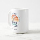 Mug Meilleur Boss Par Par Custom Retro Golf Lover Empl (Devant gauche)