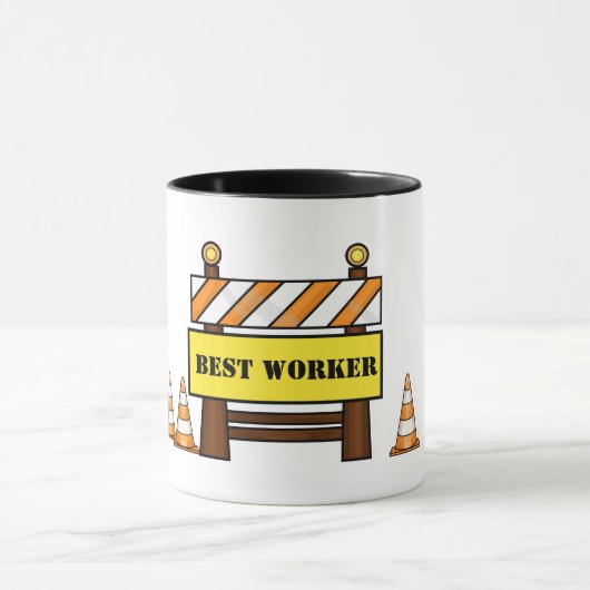 Mug Meilleur boug ouvrier pour le travail de construct (Centre)