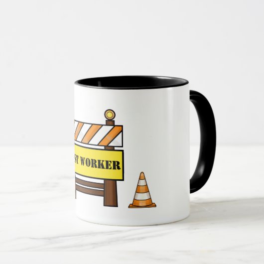 Mug Meilleur boug ouvrier pour le travail de construct (Devant droit)