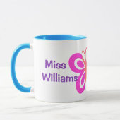 Mug Meilleur Bouton d'enseignant sur mesure (Gauche)