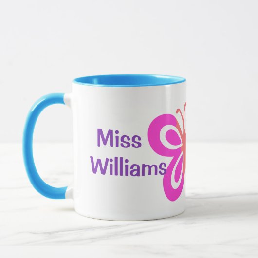 Mug Meilleur Bouton d'enseignant sur mesure (Gauche)