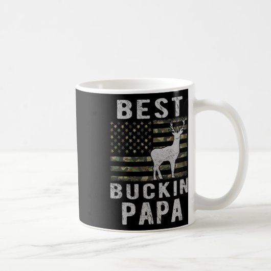 Mug Meilleur Bucking Papa Camouflage Drapeau Américain (Droite)