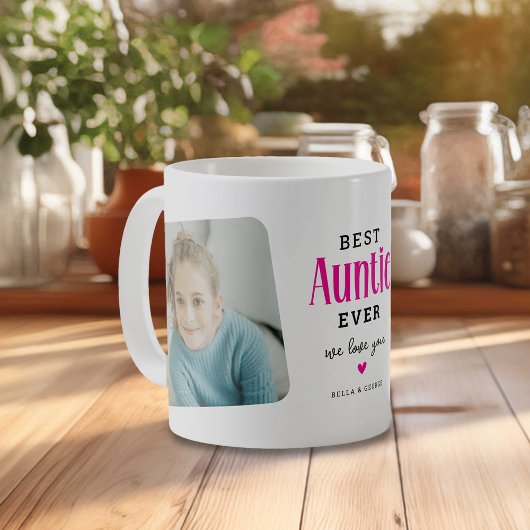 Mug Meilleur cadeau AUNTIE Ever 2 Photo Cute
