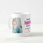 Mug Meilleur cadeau AUNTIE Ever 2 Photo Cute (Devant gauche)