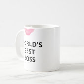 Mug Meilleur cadeau Boss Lipstick du monde pour elle (Devant gauche)
