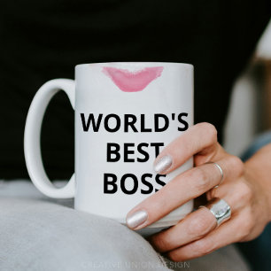 Mug Meilleur cadeau Boss Lipstick du monde pour elle
