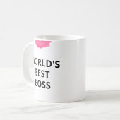 Mug Meilleur cadeau Boss Lipstick du monde pour elle (Devant gauche)