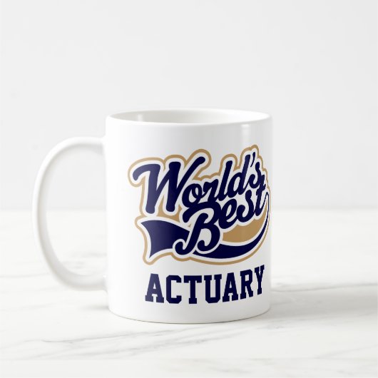 Mug Meilleur cadeau d'actuaire Statisticien (Gauche)