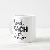 Mug Meilleur cadeau de l'entraîneur (Devant gauche)