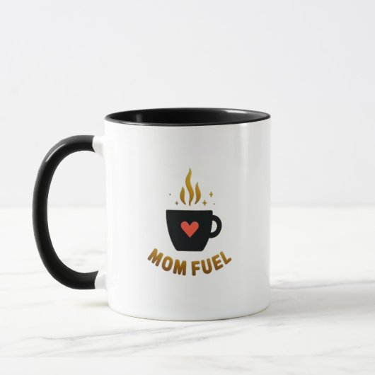 Mug Meilleur cadeau de maman - "Carburant maman" - Icô (Gauche)