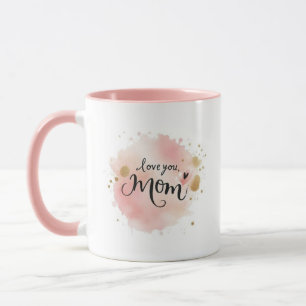 Mug Meilleur cadeau de maman "Love You, Mom" - Aquarel