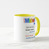 Mug Meilleur cadeau de sage-femme sur mesure (Devant droit)