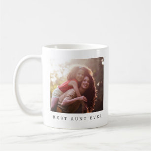 Mug Meilleur cadeau de tante personnalisé avec photo