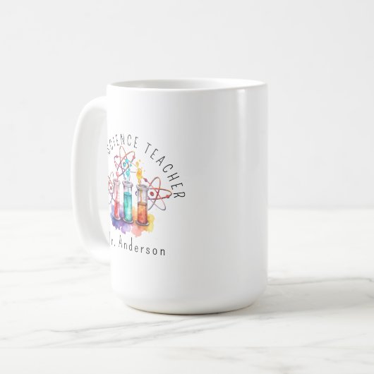 Mug Meilleur cadeau d'enseignant en sciences (Devant gauche)