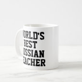 Mug Meilleur cadeau d'enseignant russe au monde (Devant gauche)