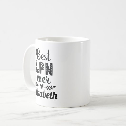 Mug Meilleur cadeau d'infirmière pour LPN (Devant gauche)