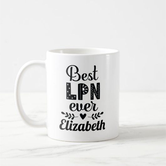 Mug Meilleur cadeau d'infirmière pour LPN (Gauche)