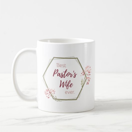 Mug Meilleur cadeau inspirant de la femme du pasteur (Gauche)