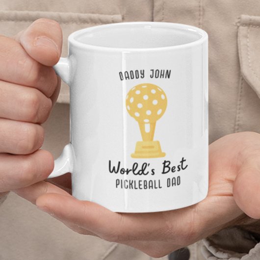 Mug Meilleur cadeau papa de Pickleball dans le monde d