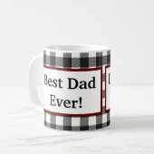 Mug Meilleur cadeau Papa Ever pour papa Plaqué noir et (Devant gauche)
