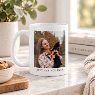 Mug Meilleur cadeau photo personnalisé pour maman chat