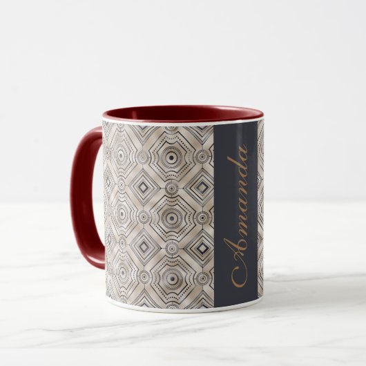 Mug Meilleur café à deux tons Classy personnalisé, tas (Devant gauche)