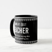 Mug Meilleur Café-Mug pour enseignant au monde (Devant gauche)