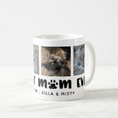 Mug MEILLEUR CAT MOM JAMAIS Empreinte de patte Photo C (Devant droit)
