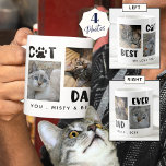 Mug MEILLEUR CAT PAPA JAMAIS Photo Collage Empreinte d<br><div class="desc">Moderne BEST CAT DAD EVER tasse à café avec 4 photos et la typographie mignonne de l'empreinte de chat et personnalisée avec votre message personnalisé. ASSISTANCE : Pour obtenir de l'aide sur la modification ou la personnalisation de la conception, le changement de couleur, le redimensionnement ou le transfert de la...</div>