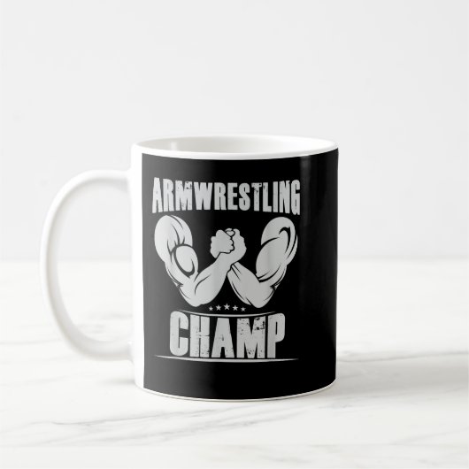 Mug Meilleur Champ De Lutte De Bras  (Gauche)