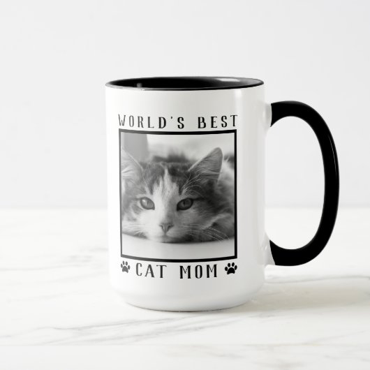 Mug Meilleur Chat maman Empreintes de pattes du monde  (Droite)
