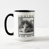Mug Meilleur Chat maman Empreintes de pattes du monde  (Gauche)