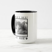 Mug Meilleur Chat maman Empreintes de pattes du monde  (Devant gauche)