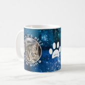 Mug Meilleur Chat Maman Empreintes de pattes Espace ph (Devant gauche)