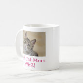 Mug Meilleur Chat Maman Ever Photo Animal Photo (Devant gauche)