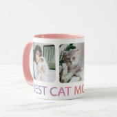 Mug Meilleur chat Maman Jamais Photo Collage Animaux d (Devant gauche)