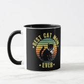 Mug Meilleur Chat Maman Jamais Rétro | Cadeaux pour ma (Gauche)